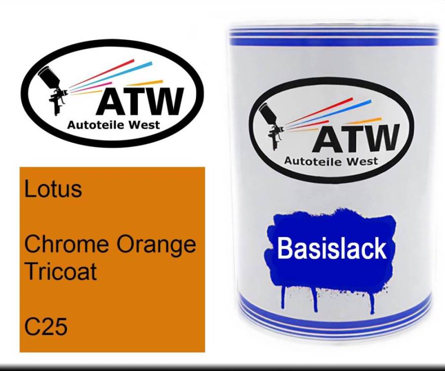 Lotus, Chrome Orange Tricoat, C25: 500ml Lackdose, von ATW Autoteile West.